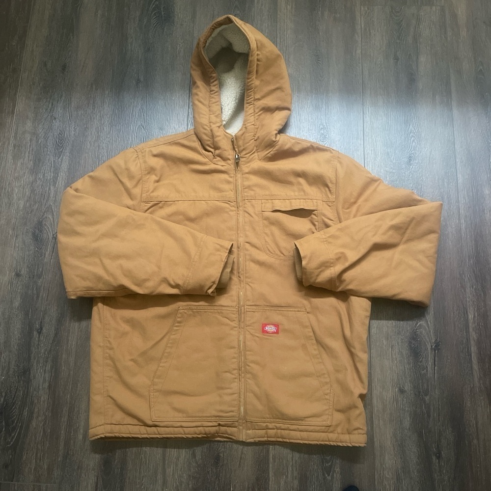 Dickies Duck High Pile Fleece Lined Hooded Jacket Size XL - Picture 3 of 9